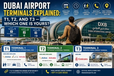 Dubai Airport Terminals Explained: T1, T2, and T3 — Which One Is Yours?