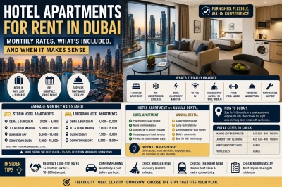 Hotel Apartments for Rent in Dubai: Monthly Rates, What's Included, and When It Makes Sense